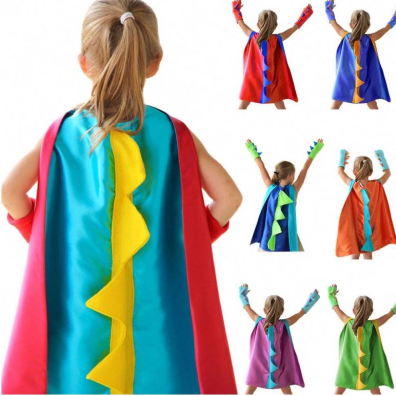2021 Costum de Halloween Dinosaur cosplay Animal Green Dinosaur Costum Cape Cap