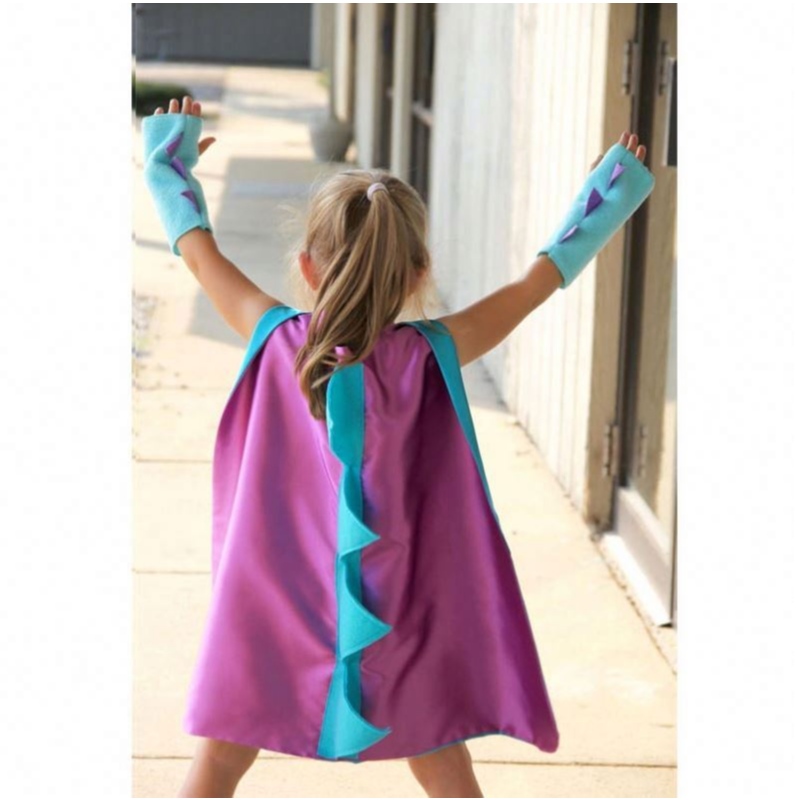 2021 Costum de Halloween Dinosaur cosplay Animal Green Dinosaur Costum Cape Cap