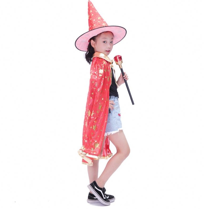 Permiteți petrecerea pentru adulți pentru copii, îmbrăcați -vă roșu șinegru față de față, guler Cape Hood Cape Cape Costum Halloween Cosplay