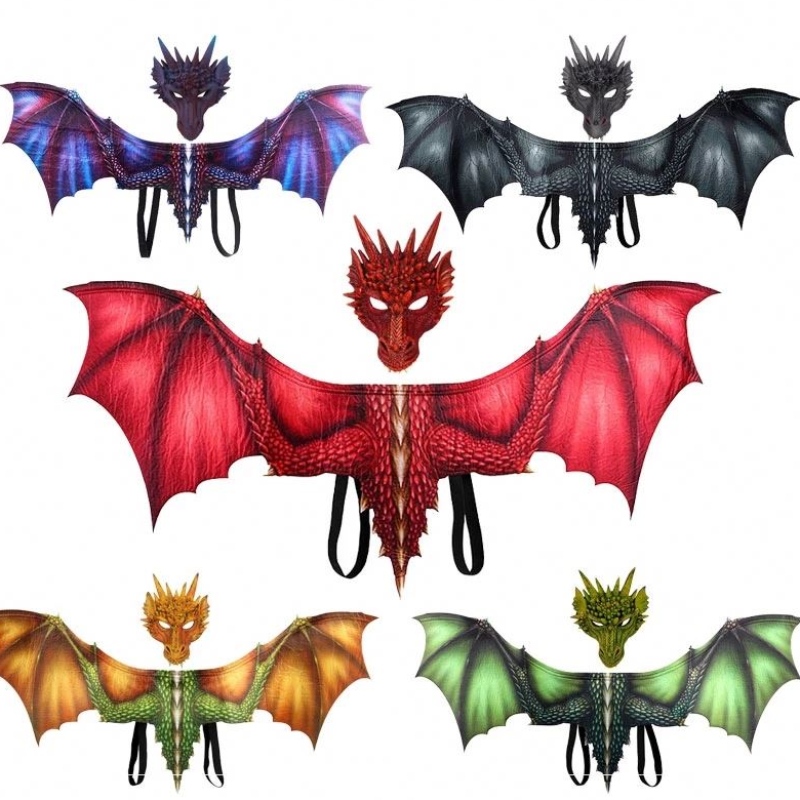 Băiat și fată adult Masquerade Mask și aripi Halloween Decorație Carnaval Party Costum Animal Cosplay Dragon