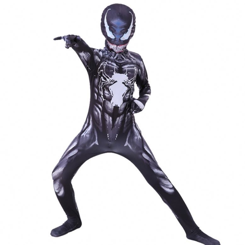 Nou design costum pentru adulți copii costum de salopetă băieți simbiote spiderman costume supereroi cosplay costume de halloween