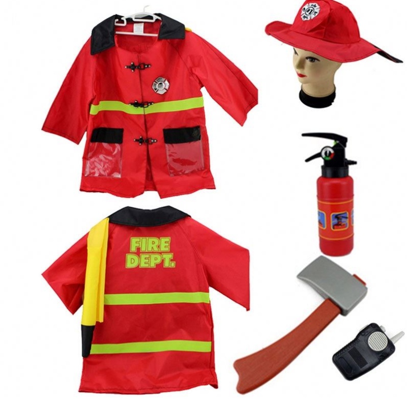 Costum de pompier Sam pentru băieți pentru fete Costum de Halloween pentru îmbrăcăminte de rochie de lux