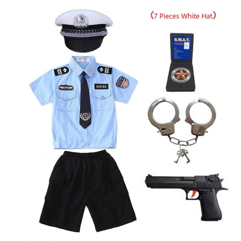 Copiinoi pentru copii ofițer uniform de Halloween Costum băieți fete pentru bărbat cosplay Coplay cu cătușe