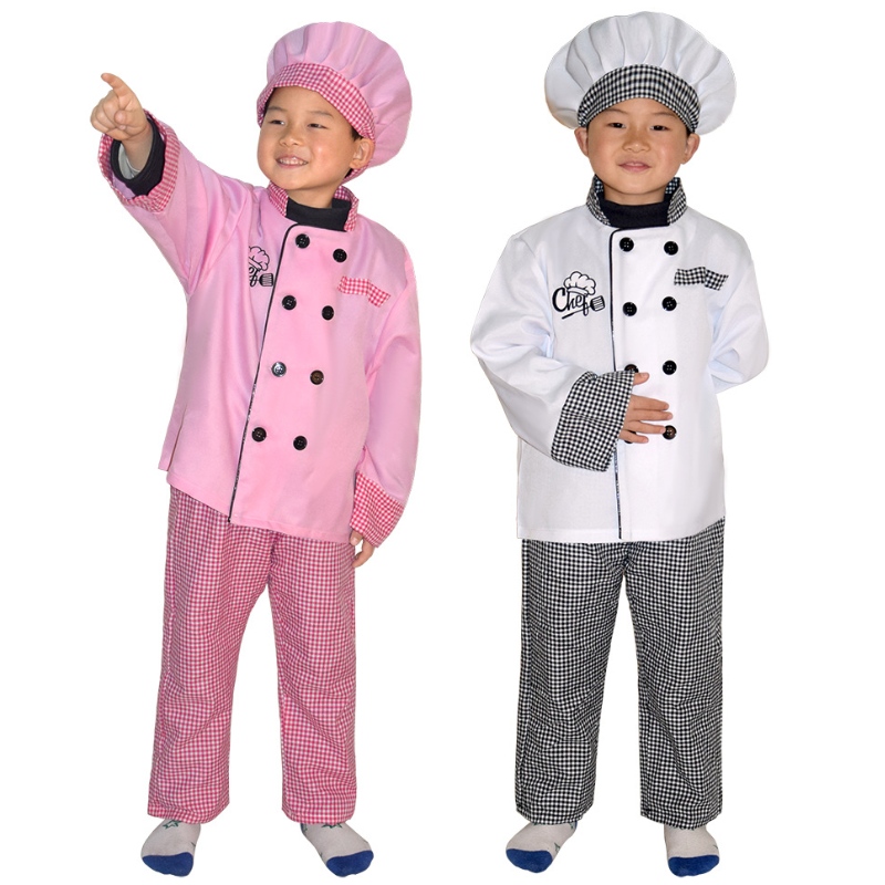 Costum de bucătari pentru copiinoi în stil Halloween Party Cosplay Distinează Play Girl \\ 's și Boy \\ Chef Apron Costum