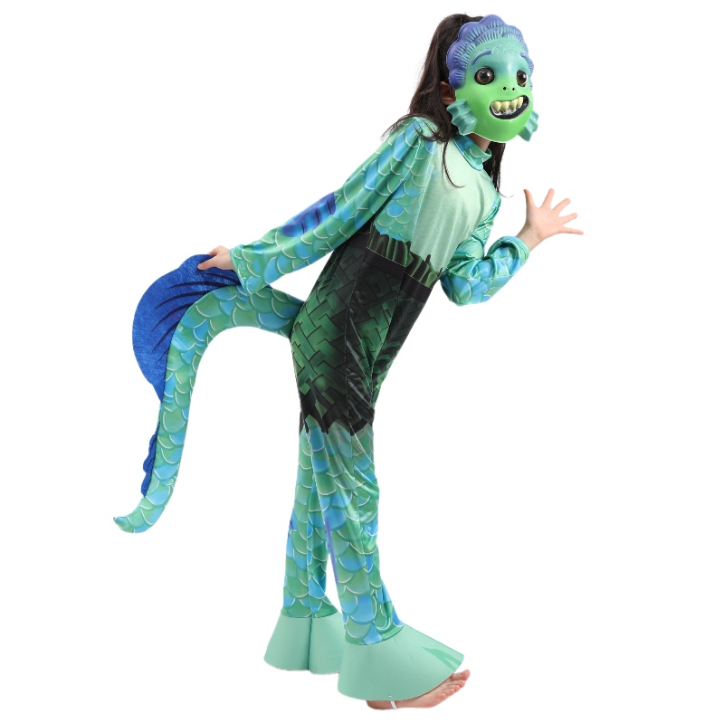 Nou stil pentru copii filme Sea Monster Cosplay SALLAY Băieți Luca Halloween Costume pentru copii