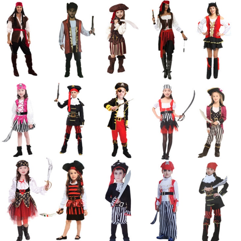 Costum de cosplay amazon hot vânzare costum de halloween pirați haine pentru copii
