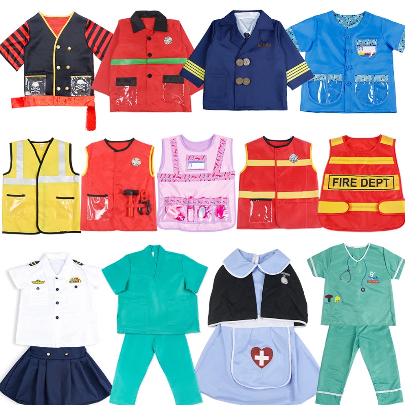 Copiii de Halloween Doctor cosplay Costum Grădiniță Rol-Play-Play Pompier Asistent Cook Costum Poliție Asistenți Piloți Costume