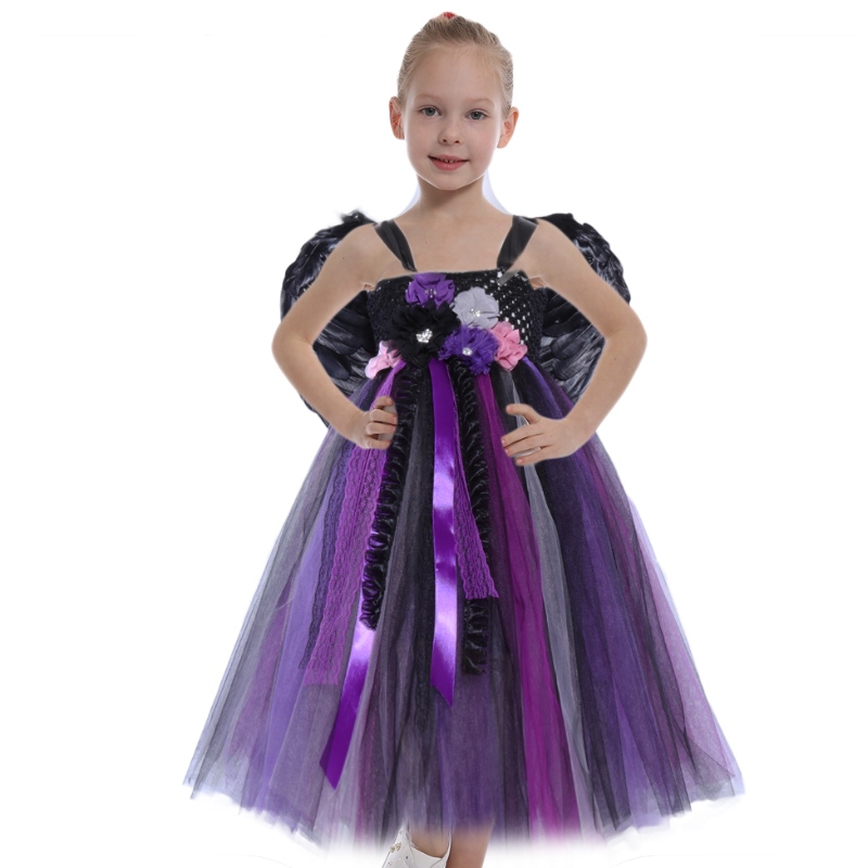 Amazon Hot Selling Girls Halloween Costum Vampire Vrăjitoare Cosplay Party Party Tutu