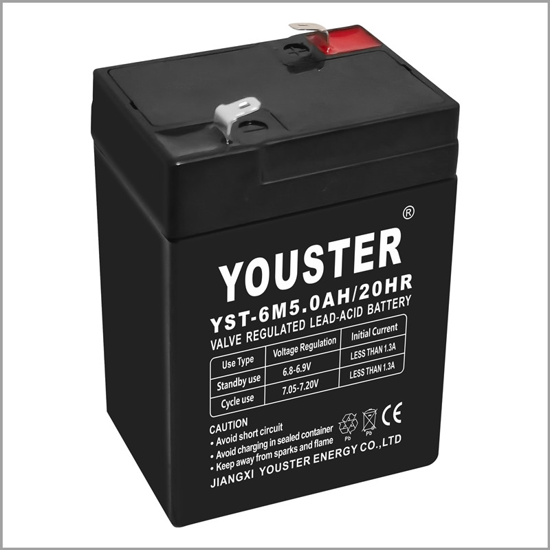 Baterie acidă Youster Lead 6V 5.0ah Utilizarea bateriei pentru iluminare/ups/cctv/home Appliance/solar/inverter