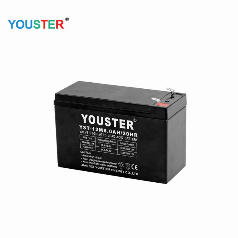 Întreținere de înaltă capacitate Youster Free12v8.0ah Baterie solară sigilată Baterie USP cu plumb USP
