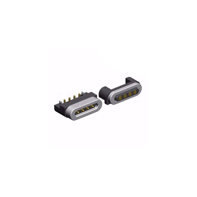 Conector electric magnetic cu semnal de încărcare și transmisie