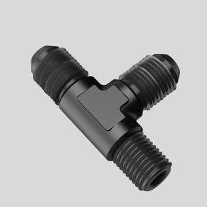 Masculin Flare Tee Fitting Adapter T Union Furtun de combustibil Aluminiu