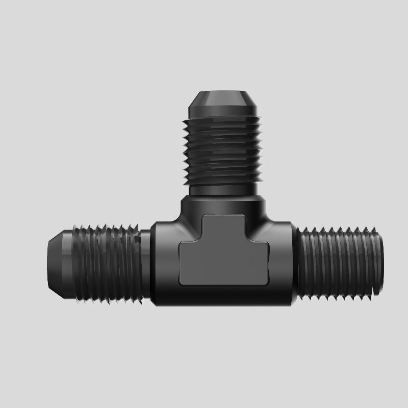 Masculin Flare Tee Fitting Adapter T Union Furtun de combustibil Aluminiu