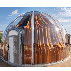 6 Metri Luxury Transparent dom cort geodezic în aer liber camping dom cort pentru stațiune hotel, Camping, Activități în aer liber
