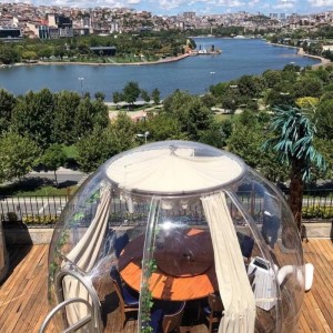 4 Metri Luxury Transparent dom cort geodezic în aer liber camping dom cort pentru stațiune hotel, Camping, Activități în aer liber