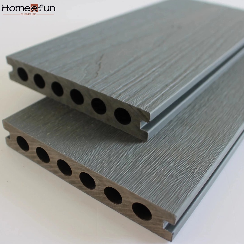 2022 nou 3D WPC Decking Lemn Plastic Compozit PE Exterior gol solid Podea de pardoseală Antiseptic