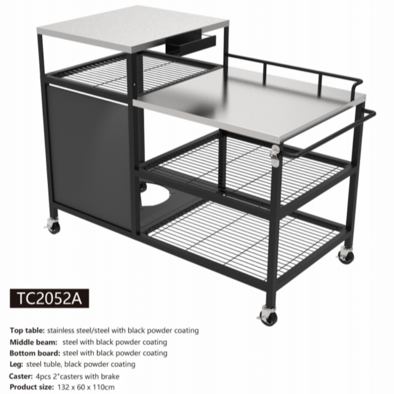 Multifuncțional detașabil raft de bucătărie Organizator Rack de depozitare Bucătărie masă de lucru 2 buc 6 inch PE roți