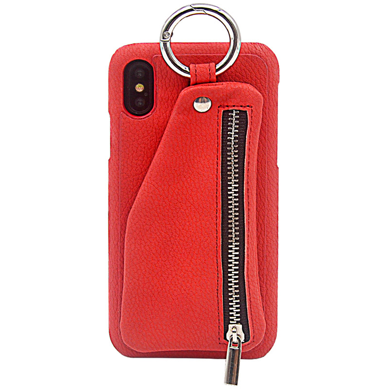 Carcasă de protecție a telefonului mobil Apple iPhone 8, carcasă manuală de protecție din piele, geantă de telefon mobil de depozitare a portofelului mic, rezistență la cădere și vibrații, din piele, China Red Telefon Red Carcasă