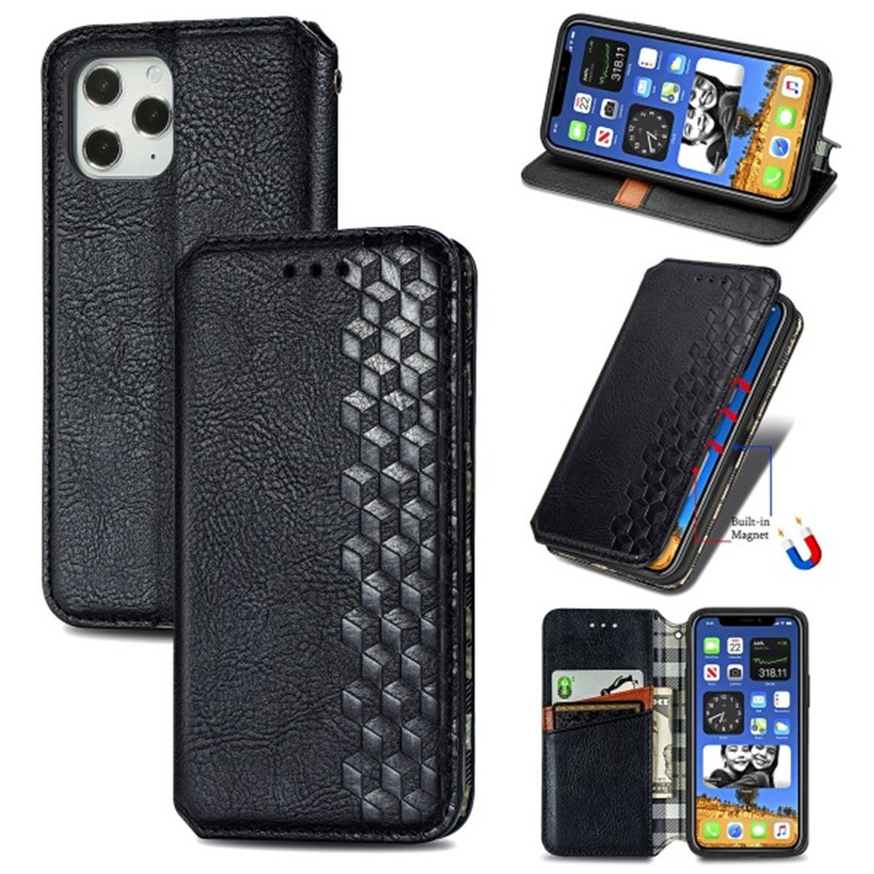 Aplicabil pentru iPhone 13 flip magnet telefon din piele, portofel introdus card, Apple 12 diamant în formă de carcasă de protecție opusă aspirației