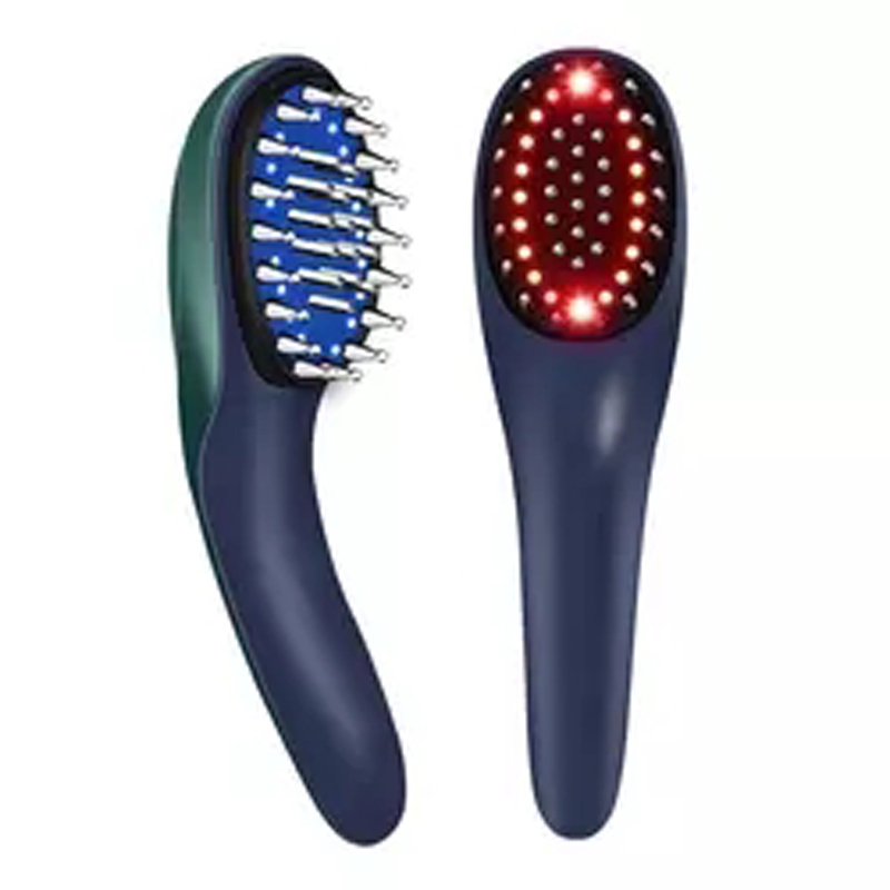 Creșterea părului pieptene electrică laser masaj scalp rf roșu albastru ușor anti -cădere a părului EMS VIBRATION PERICH PERIE