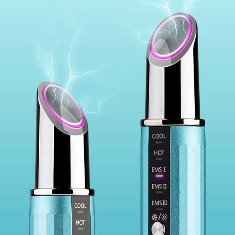 RF Beauty Eye Massager Stick EMS Beauty Eye Instrument Radio Frecvență fierbinte și rece Instrument de comprimare pentru reducerea liniilor fine, anti-riduri, decolorarea cercului întunecat, decolorarea sacilor de ochi
