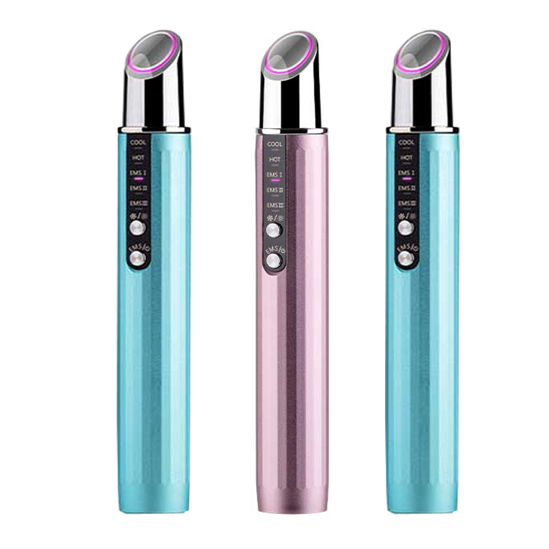 RF Beauty Eye Massager Stick EMS Beauty Eye Instrument Radio Frecvență fierbinte și rece Instrument de comprimare pentru reducerea liniilor fine, anti-riduri, decolorarea cercului întunecat, decolorarea sacilor de ochi