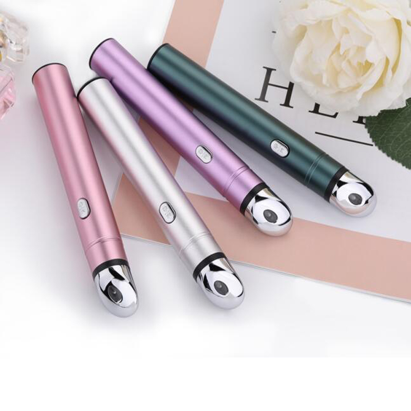 Baghetă cu masaj pentru ochi încălziți - Instrument de masaj facial ionic, 42 ℃ căldură&vibrația ruloului de ochi, promovează absorbția esenței, anti -îmbătrânire Eliminați cercul întunecat, ochi pufos, eliminarea pungilor pentru ochi