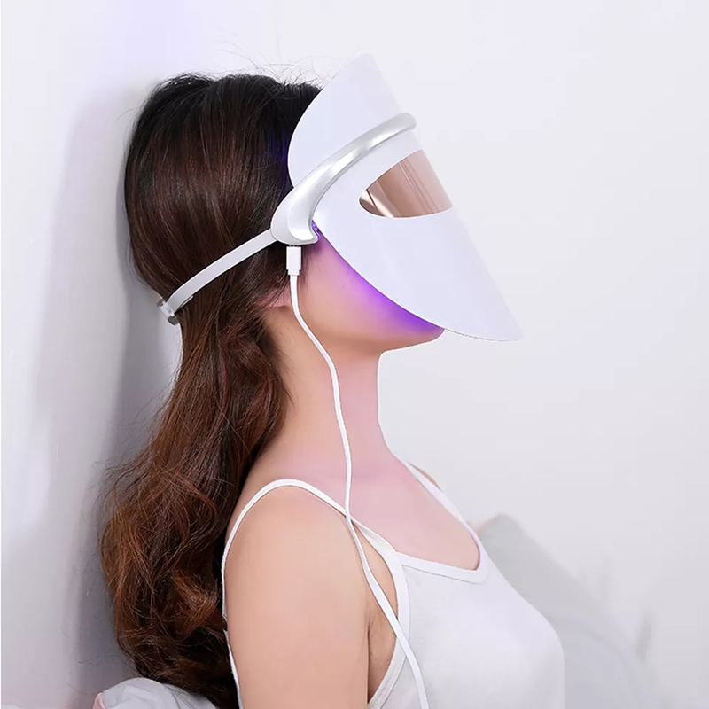 2022 Masca de față LED Terapie ușoară, 7 LED Terapie cu lumină facială Masca de îngrijire a pielii - Blue&Light Red pentru acnee Photon Mask - Tehnologia PDT Coreea pentru reducerea acneei