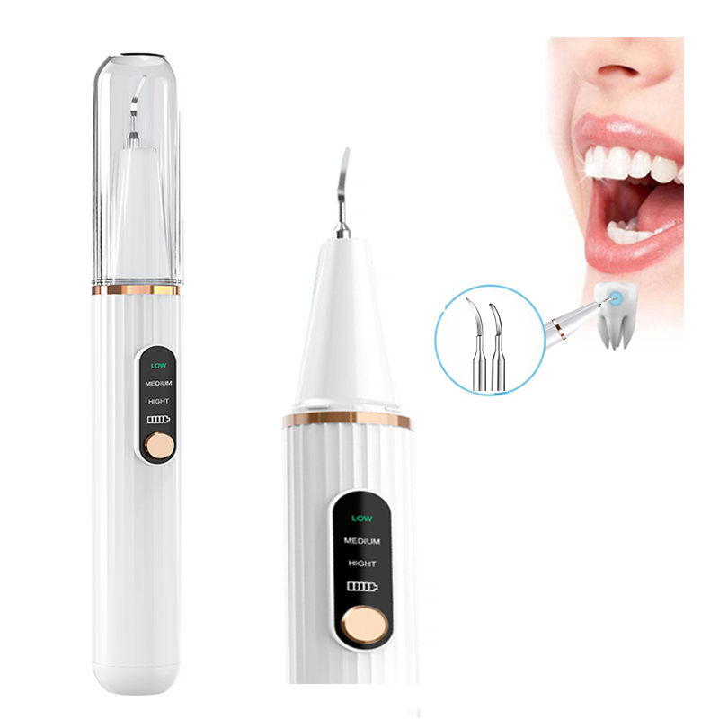 Utilizare la domiciliu Vizualizare Curățător de calcul dentar cu ultrasunete, cameră încorporată de înaltă definiție și lumină LED cu 3 moduri de curățare a dinților