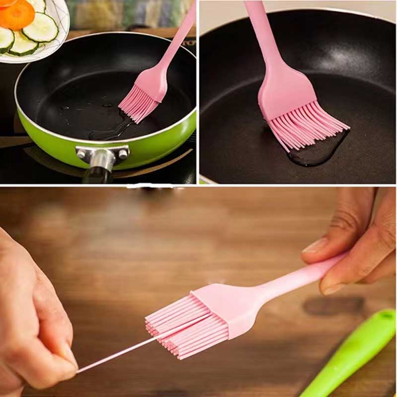 Uster de gătit cu vânzare la cald Grad Grad Grad BBQ Silicon Instrumente de coacere cu ulei multicolor perii de grătar pe perie de grătar