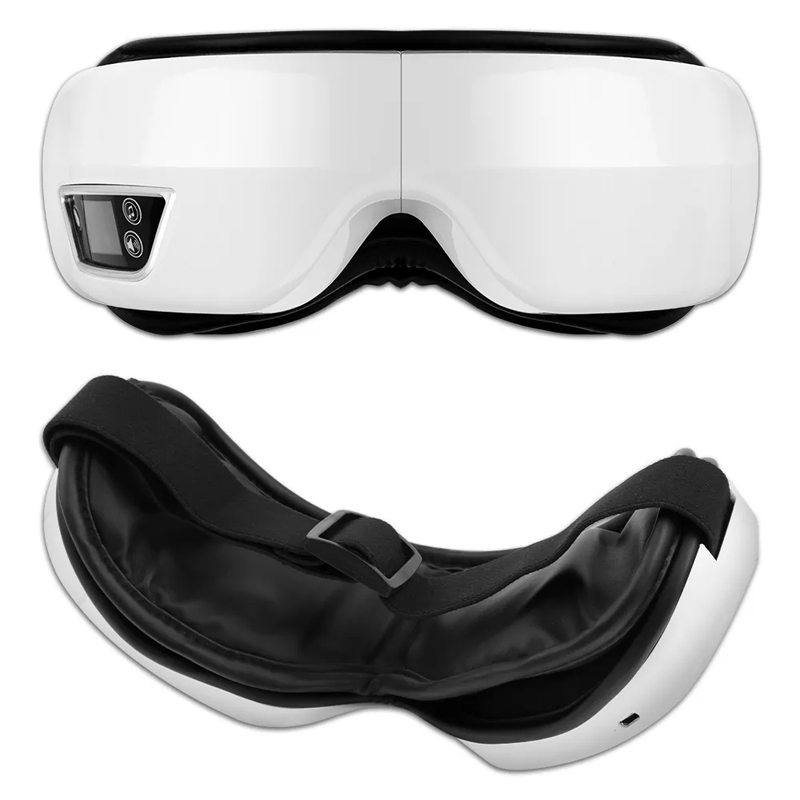 6D Electric încălzit cu aer presiune Masaj cu căldură, vibrații Muzică Bluetooth Massaj inteligent pentru ochi încălziți, masaj adaptiv al templului pentru ochi Relaxați -vă, îmbunătățiți circulația ochilor, reduceți ochii uscați, cercurile întunecate, relaxați tulpina ochilor