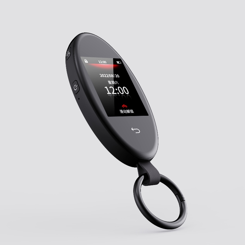 Smart LCD Ecran tactil Cheie de mașină, actualizare intrare fără cheie, Cheie de mașină violet Locare automată&Deblocați -vă de pornire a mașinii de la distanță, Înlocuirea tastei FOB Accesorii anti -furt, afișajul logo -ului vehiculului