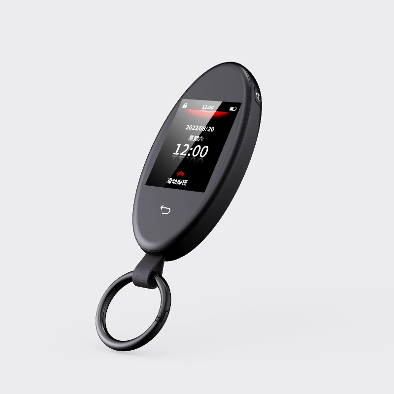 Smart LCD Ecran tactil Cheie de mașină, actualizare intrare fără cheie, Cheie de mașină violet Locare automată&Deblocați -vă de pornire a mașinii de la distanță, Înlocuirea tastei FOB Accesorii anti -furt, afișajul logo -ului vehiculului