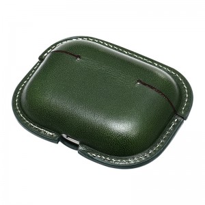 NOU Apple AirPods Pro2 Carcasă de protecție, Culoare verde militară, care se potrivește cu vițel, carcasă de protecție integrată, cu cască Bluetoot