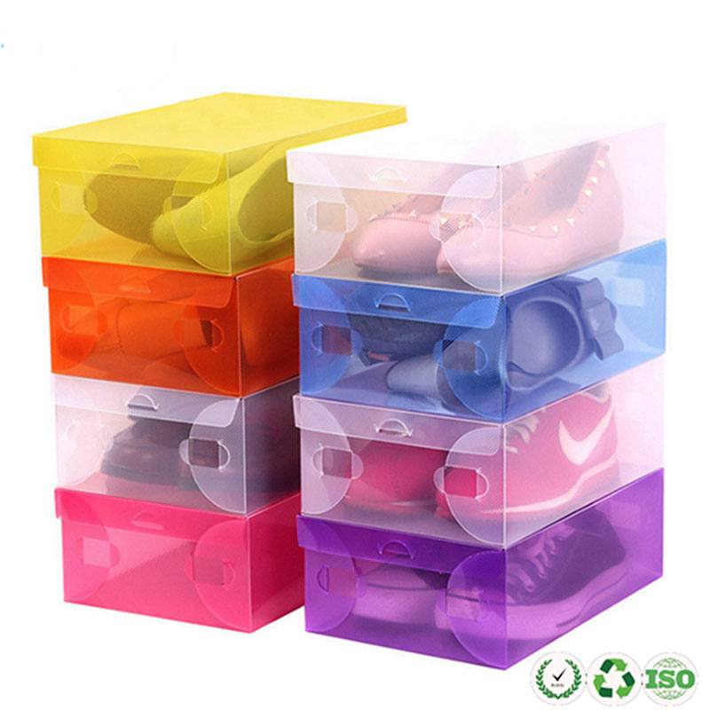 Ambalaj cu cutie de depozitare a pantofului pliabil clar personalizat din plastic, pliabil, plastic,