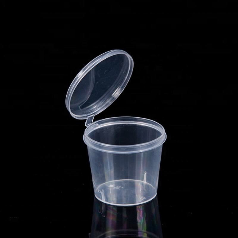 Cupa de plastic limpede de plastic de unică folosință Contrainer cu capac cu capac