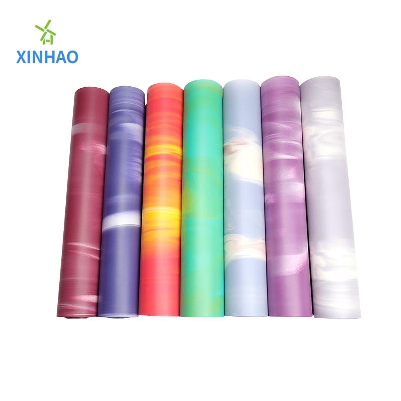 Gradient Color Natural Pu Cauciuc Yoga Mat cu ridicata, Color Gradient Protecție pentru mediu Sport și fitness fără alunecare