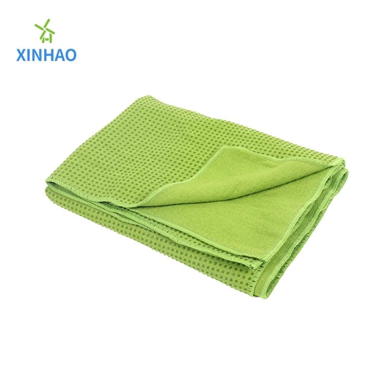 O varietate de culori prosop de yoga solid de culori cu microfibră, cu o culoare solidă, PVC Silicon Punct anti-alunecare, potrivită pentru fitness, yoga, pilates, yoga la temperatură ridicată