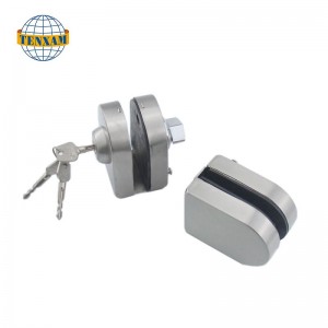 Sticlă comercială fără ramă la sticlă Swing dublu alunecare cu tastele din oțel inoxidabil Securitate din sticlă principală blocare ușă din sticlă