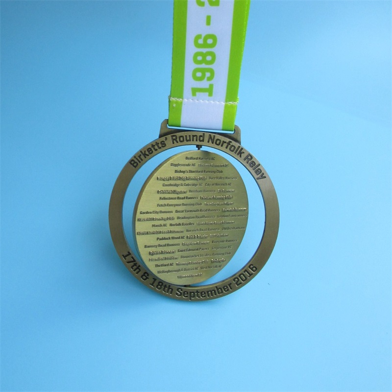 Medalia de rotire a cursei de releu din aliaj de zinc