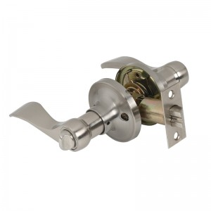 7306 Pârghii ușilor de confidențialitatenichel satinat, stil clasic cu valuri interioare mâner fără cheie pentru baie dormitor