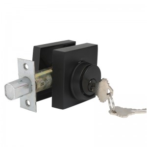 3601 Modern Square Square Cilindru Blocarea Deadbolt pentru ușa din față grea - Matte Negru