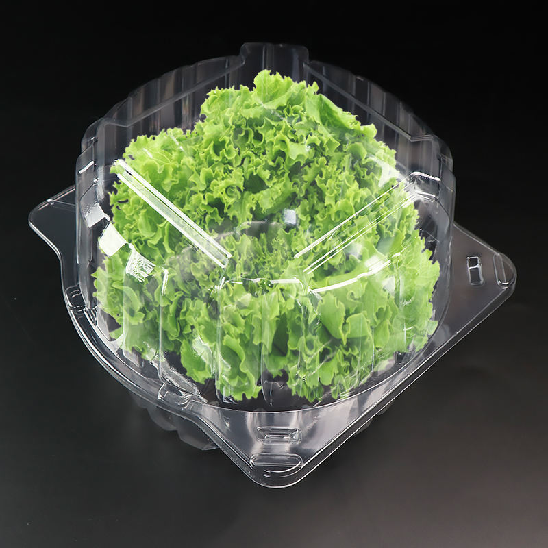 Container transparent RPET sau PET CLAMSHELL BLISTER pentru 1 kilogram salată de salată de salată de salată cu frunze