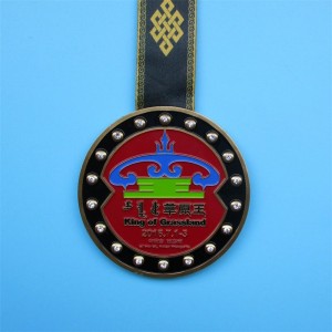 Premii medalie de aur pandantiv cu medalion colorat colorat