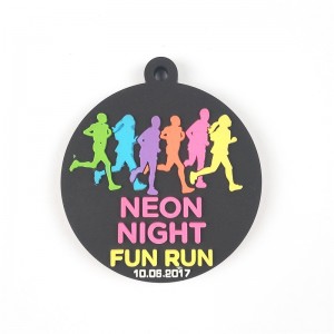 Medalii de colier personalizate Medalii de cauciuc imprimate colorate