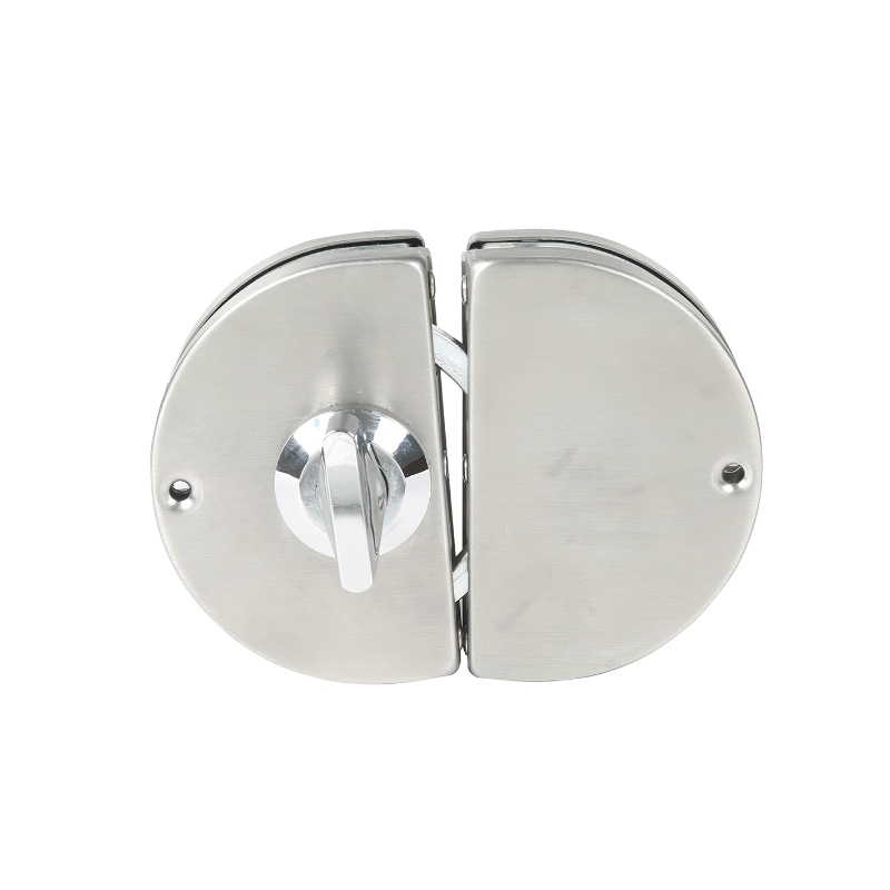 GDL001 201 Oțel inoxidabil Comercial Durabil Metal Metal Grom Sticlă Blocare de securitate anti-furt, Blocare cu balamală dublă cu balamale fără margini Blocă glisantă