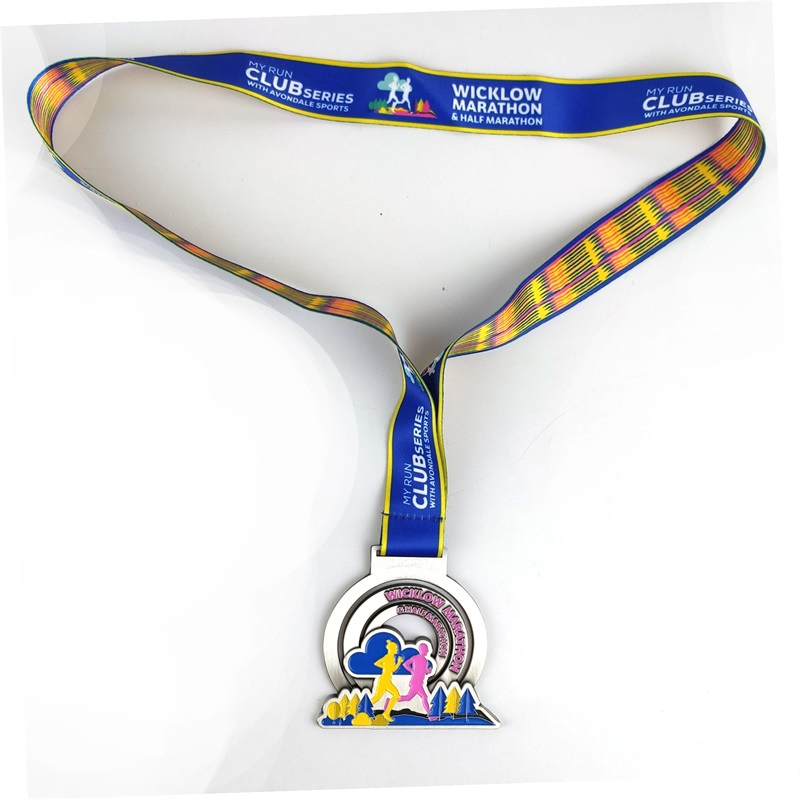 Medalie sportivă și trofee Medalii de aliajuri de zinc personalizate Medalie cu panglică