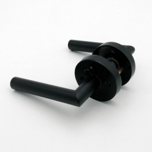 R7505 Mânere ușăneagră, pârghie ușă de confidențialitate Interior pentru baie de dormitor, contemporan subțire modernă design cu ușă grea cu încuietoare