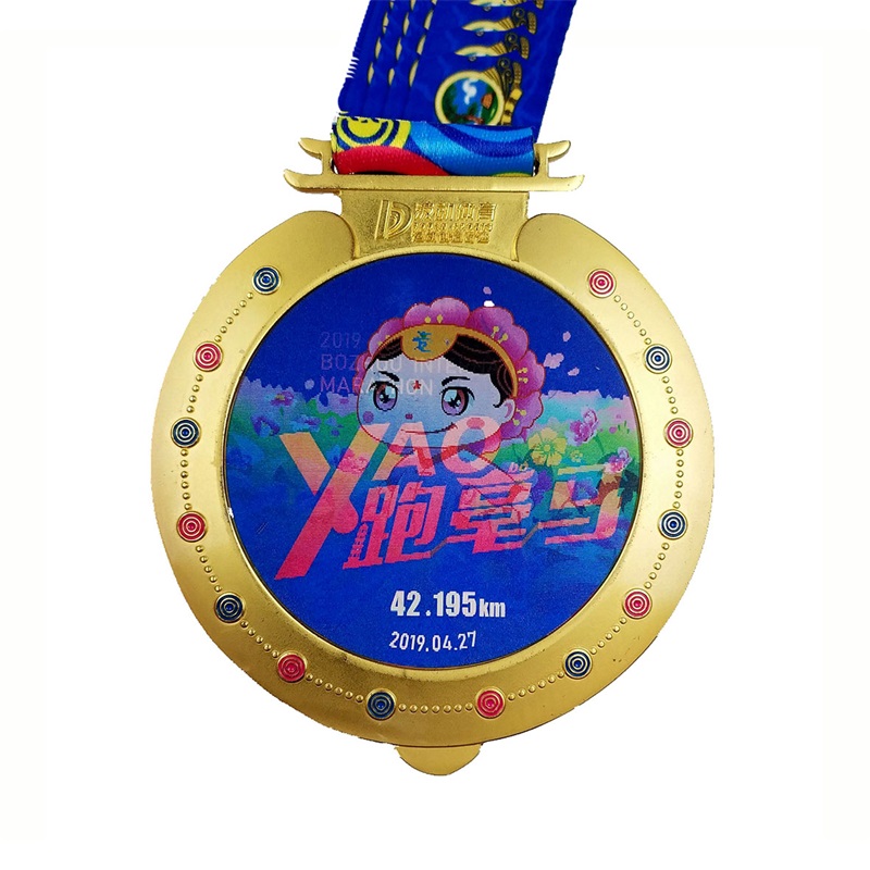 Medalion placat cu aur Vermeil pentru jocuri de iarnă 2022 Medalii de iarnă 2022