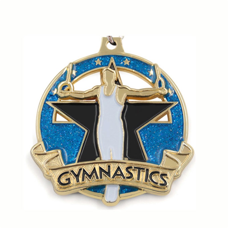 Medalia de turnare a aliajului de zinc Medalie personalizată Medalie de gimnastică email